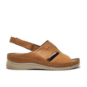 NEW HELIOS women's eos leather sandals in orange